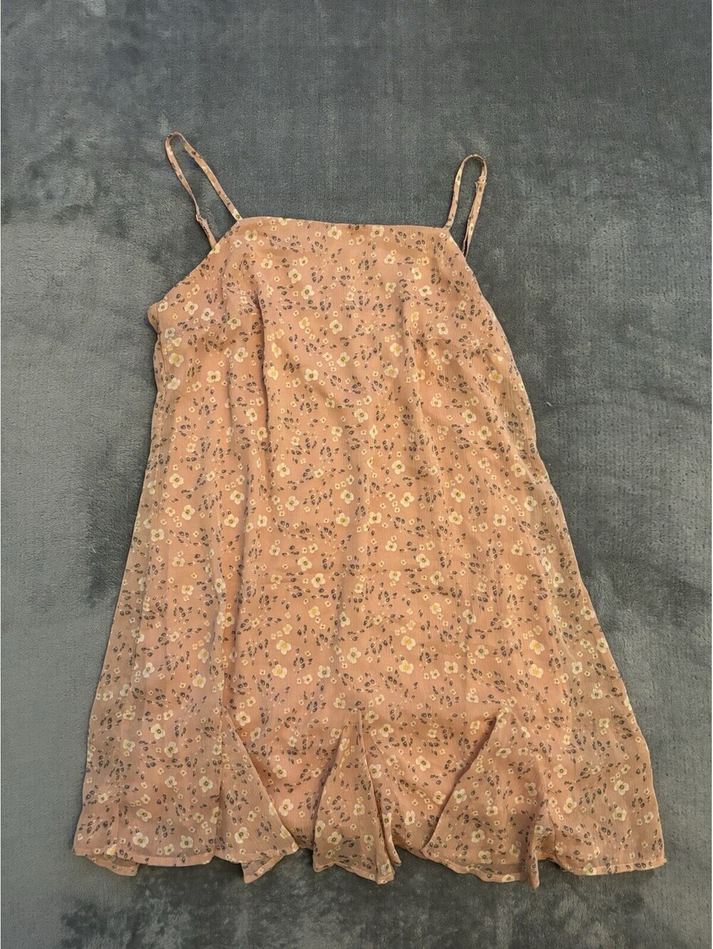 Trixxi Clothing Peach Floral Minidress Small